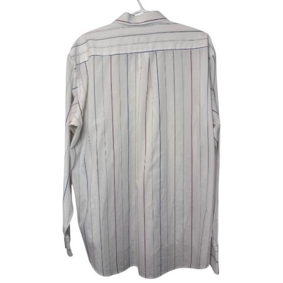 Christian Dior white striped long sleeve button down shirt size L/XL - Picture 3 of 4